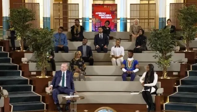 Başkan Recep Tayyip Erdoğan Afrikalı gençlerle bir araya geldi
