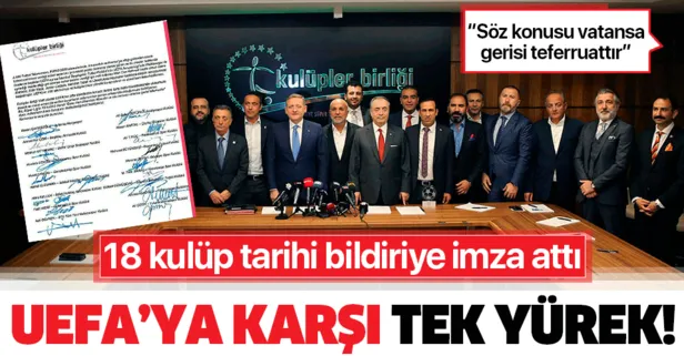 UEFA’ya karşı tek yürek! 18 Süper Lig kulübü UEFA’ya deklarasyon yollayacak