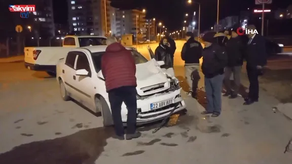 Edirne'de trafik kazası: 2 kişi yaralandı