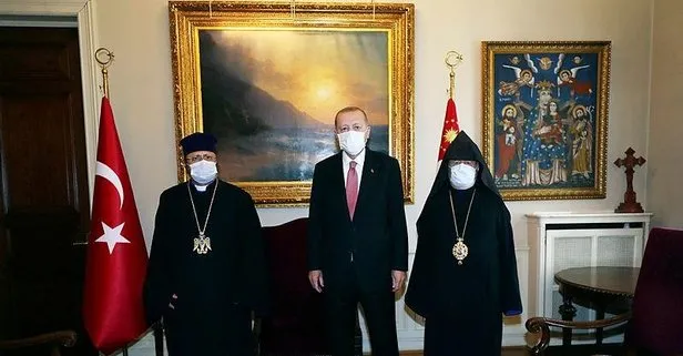 Başkan Erdoğan, Türkiye Ermeni Patriği Sahak Masalyan ile bir araya geldi