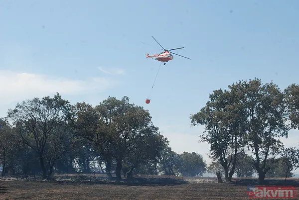 Havadan ayrı karadan ayrı müdahale! Çanakkale'de yangın ormanlık alana sıçradı! - 9