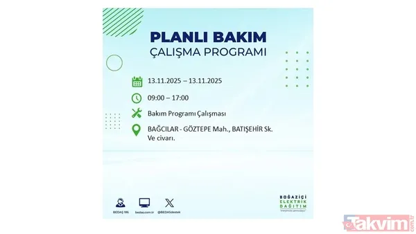 Mahallen listede olabilir! İstanbul'da büyük elektrik kesintisi: BEDAŞ 13 Kasım için saat verdi - 3