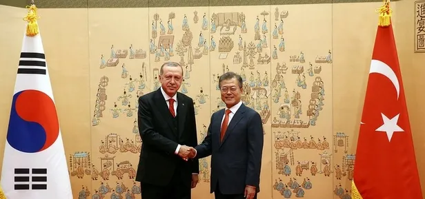 Son dakika: Başkan Erdoğan, Güney Kore Devlet Başkanı Moon Jae-in ile görüştü-1