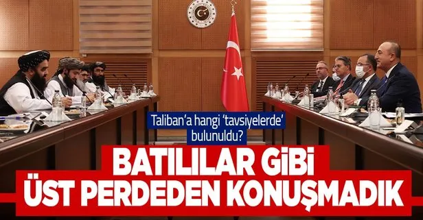 Dışişleri Bakanı Çavuşoğlu’ndan Taliban heyeti ile Ankara’daki görüşme sonrası açıklama: Batılılar gibi üst perdeden konuşmadık