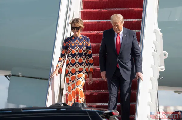 Beyaz Saray'da karalar bağlayan Ex First Lady Florida'da çiçek açtı: Melania Trump 27 bin TL'lik elbisesi ile dikkat çekti - 10