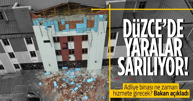 Bakan Bozdağ Düzce'de açıkladı: "Adliye binamız pazartesi sabah itibarıyla faaliyetini sürdürecek"