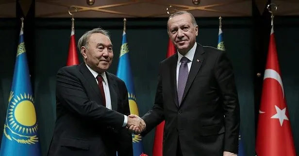 Başkan Erdoğan ile Kazakistan Cumhurbaşkanı ortak basın toplantısı düzenledi