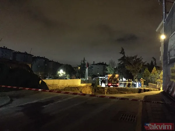 Ümraniye'de metro inşaatı yakınında göçük - 1