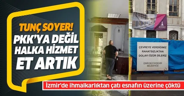 CHP’li İzmir Büyükşehir Belediyesi’nin 1 aydır yenilemediği çatı çöktü, esnafı su bastı