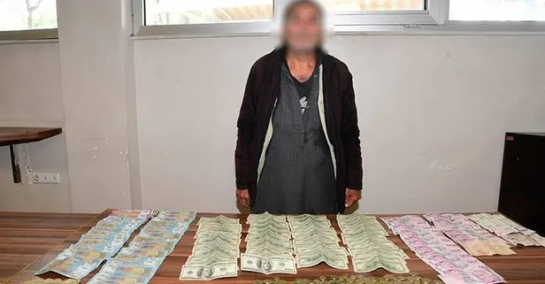 Adana'da dilencinin üzerinden servet çıktı