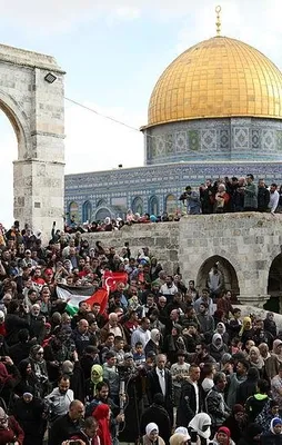 Mescid-i Aksa'da Türk bayrakları