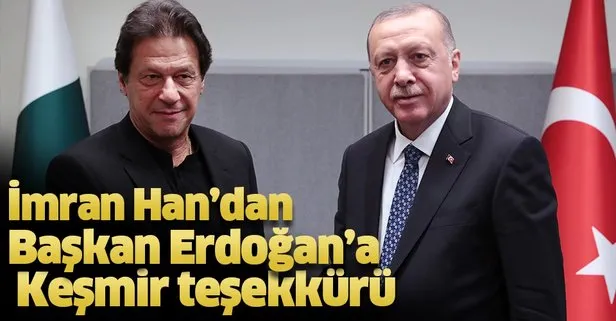 Pakistan Başbakanı İmran Han’dan Başkan Erdoğan’a teşekkür