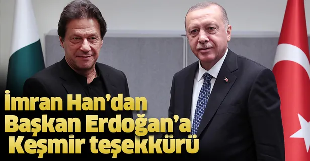 Pakistan Başbakanı İmran Han'dan Başkan Erdoğan'a teşekkür