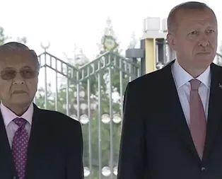 Başkan Erdoğan, Malezya Başbakanı Mahathir Muhammedi Ankarada karşıladı