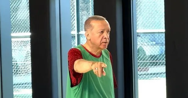 Başkan Erdoğan parkeye indi: Masada, sahada, sporda mücadeleye devam!