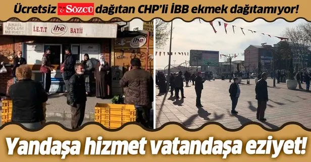 Ücretsiz Sözcü Gazetesi dağıtan CHP’li İBB ekmek dağıtamıyor!