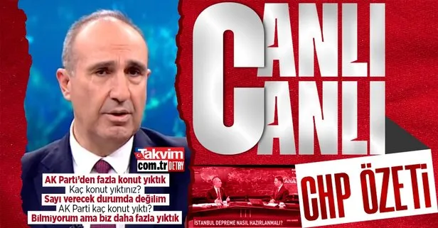 CHP’li Doğan Subaşı canlı yayında rezil oldu! AK Parti’den daha fazla konut yıktık dedi sayı veremedi