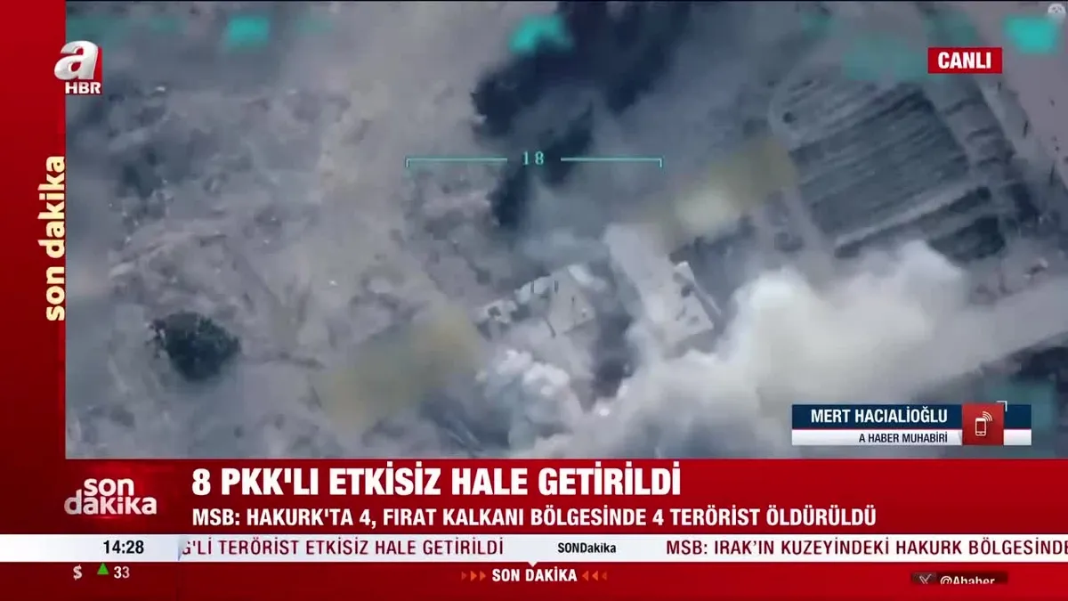 MSB DUYURDU! 8 PKK'lı etkisiz hale getirildi