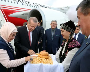 Başkan Erdoğan’a Kırgızistan’da sürpriz ikram