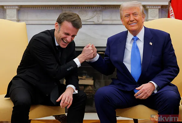 Macron ve Trump’ın tokalaşma mücadelesi: Beyaz Saray’da yeni round! O anlar viral oldu - 8