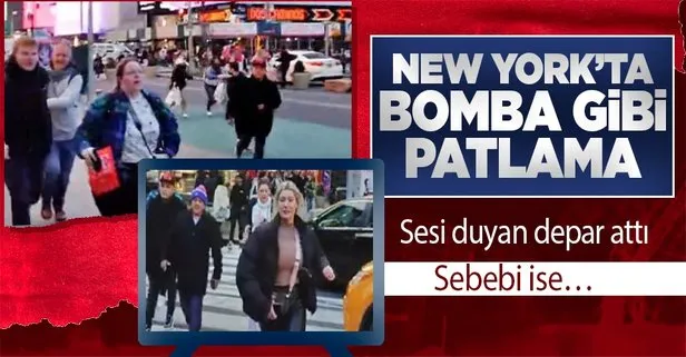 New York’ta bomba gibi patlama sesi! Times Meydanı’nda herkes kaçıştı