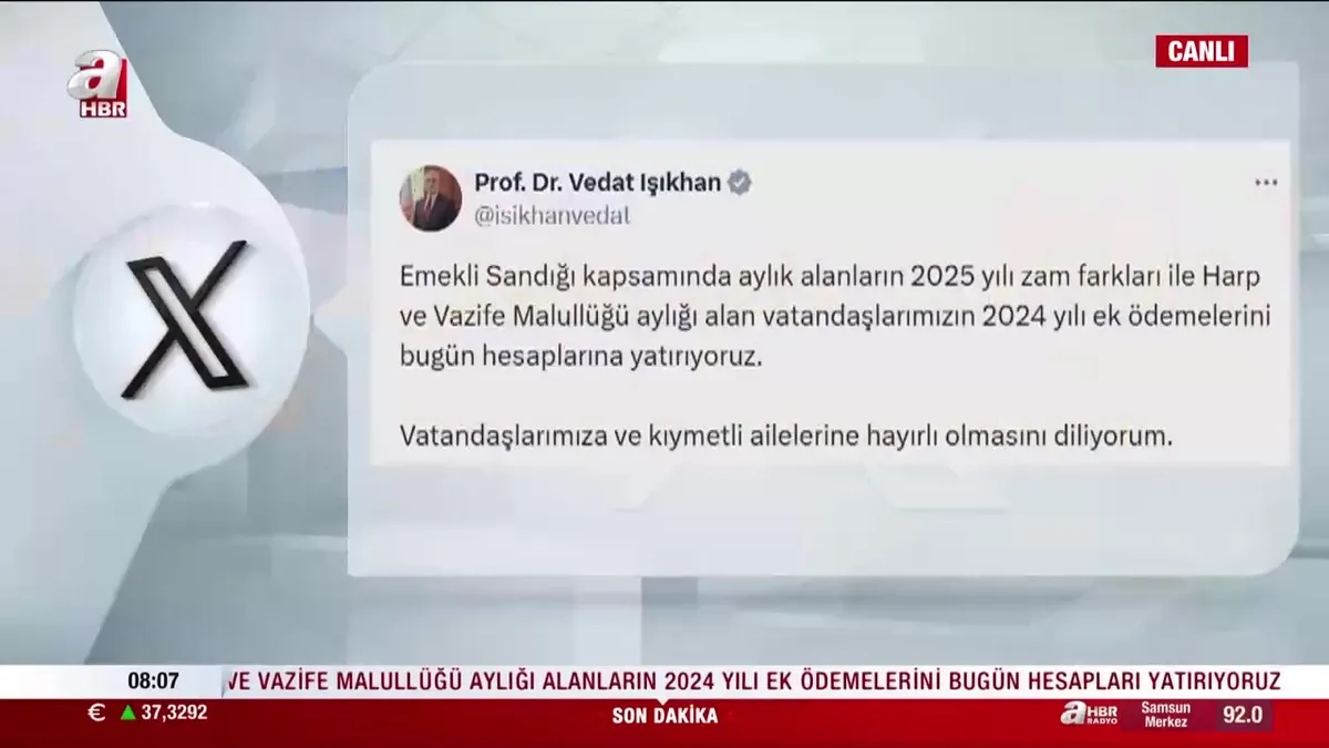 Emeklilerin fark ödemeleri bugün hesaplarına yatıyor