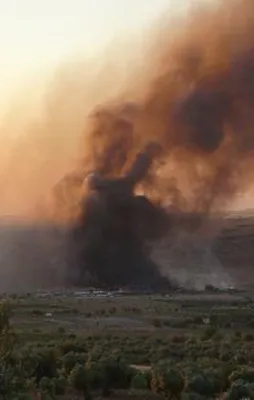 Kilis'te askeri bölgede çıkan yangın söndürüldü