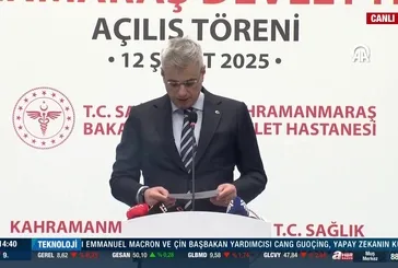 Deprem bölgesinde hastane açılışı