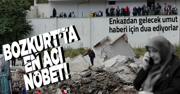 Bozkurt'ta endişeli bekleyiş! Selde yıkılan apartmanda arama kurtarma çalışmaları sürüyor