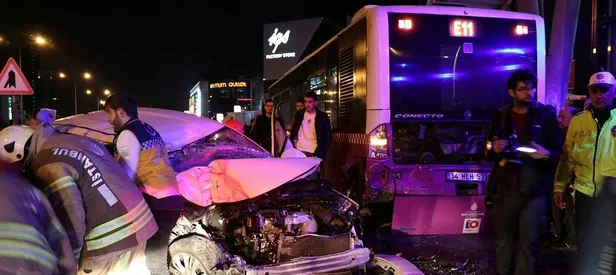 Ataşehir’de feci kaza: 2’si ağır 3 yaralı