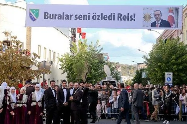 Novi Pazar'da Erdoğan'a destek mitingi