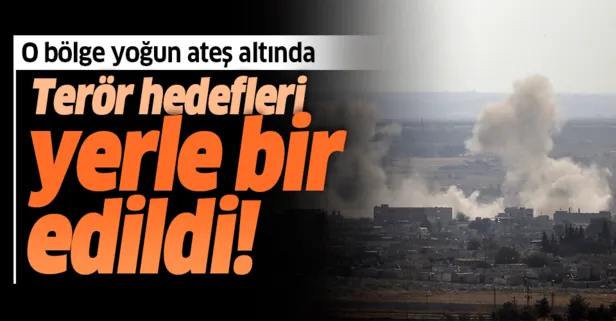 Rasulayn kırsalındaki terör hedefleri obüs atışlarıyla vuruluyor.