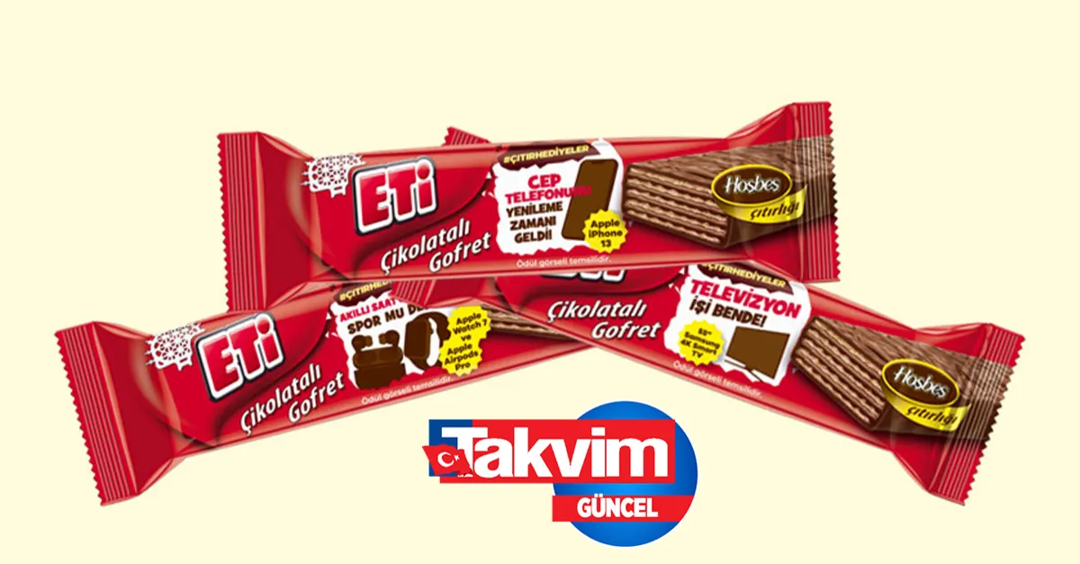 Takvim Gazetesi ETİ Çikolatalı Gofret ÇEKİLİŞ SONUÇLARI! 18 Ocak ETİ gofret çekiliş sonuçları asil-yedek kazananlar İSİM LİSTESİ 2023! Samsung TV, iPhone 13, Apple Watch 7...