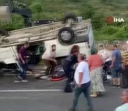 Ordu'da feci kaza! Fındık işçilerini taşıyan minibüs takla attı! Çok sayıda yaralı var-3