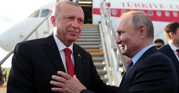 Başkan Erdoğan Rusya’dan ayrıldı... Putin havalimanından böyle uğurladı