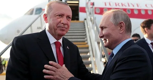 Başkan Erdoğan Rusya'dan ayrıldı... Putin havalimanından böyle uğurladı
