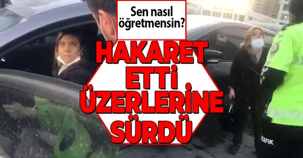 Bursa'da öfkeli öğretmenden tepki çeken hareket! Polislere hakaret edip aracını üzerlerine sürdü
