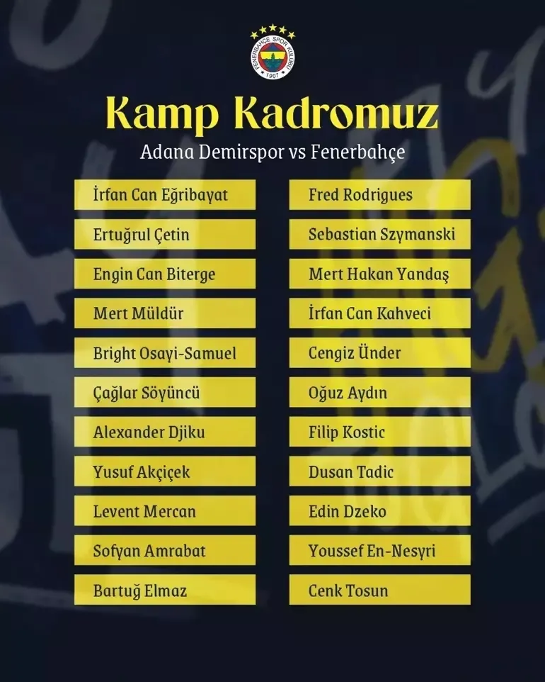 fenerbahcede-allan-saint-maximin-soku-kamp-kadrosunda-6-eksik-1737207701254.jpeg Fenerbahçe'nin Adana Demirspor maçı kadrosu (Fenerbahçe X hesabı)