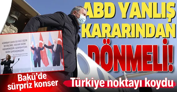 Milli Savunma Bakanı Hulusi Akar ve TSK komuta kademesi Bakü'de: Azerbaycan'ın haklı davasının yanındayız