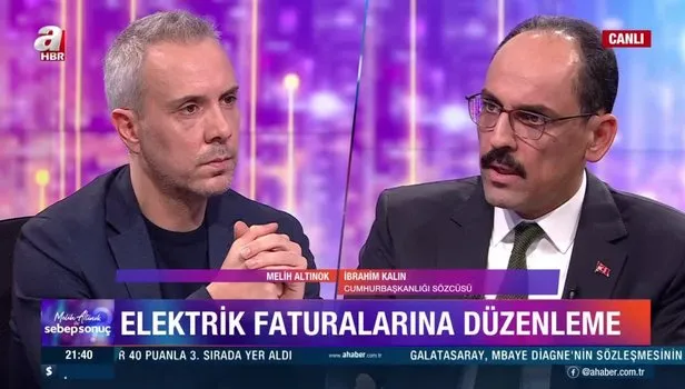 Cumhurbaşkanlığı Sözcüsü İbrahim Kalın A Haber'de açıkladı: Çok yakında elektrik faturalarına yeni düzenleme gelecek