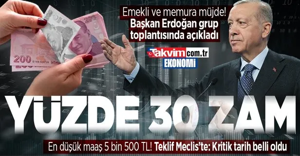 Son dakika: Memur ve emekliye Başkan Erdoğan’dan büyük müjde: Zam oranı yüzde 30’a yükseltildi