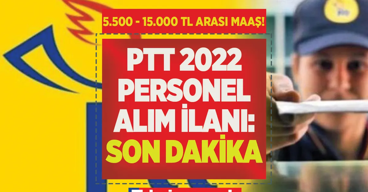 PTT’ye KPSS sınav puan şartsız personel alımı! 81 ilde 18-40 yaş arası binlerce kişi dört gözle bekliyor! 5.500 TL- 15.000 TL arası maaşla...