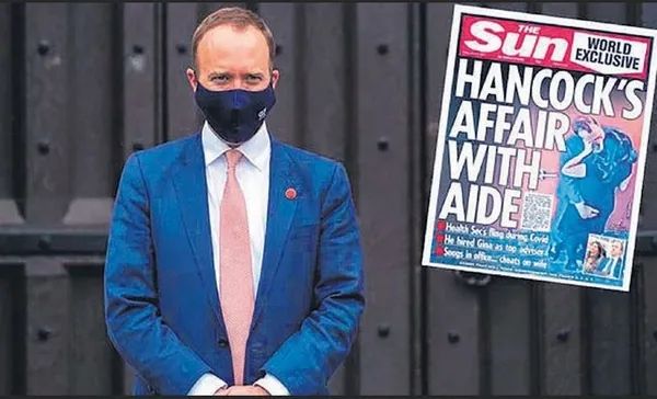 İngiltere Sağlık Bakanı Matt Hancock, danışmanı ile dudak dudağa kameralara yakalandı (Dünya haberleri)-1