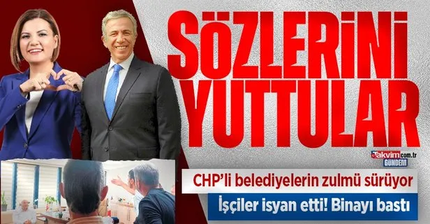 CHP’li belediyelerin işçilere zulmü bitmiyor! İzmit Belediyesi de tazminatları vermedi: İşçiler binayı bastı