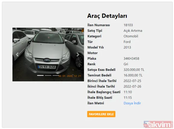 SGK'DAN 10 BİN TL'YE 2004 MODEL FİAT! 100 bin TL'ye Mercedes sahibi olun! SGK 2. el fiyatları şoke etti! Toyota, Fiat, Renault, Citroen... - 10