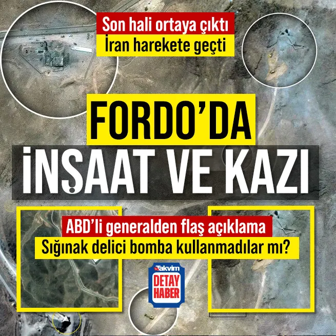 Fordo’nun son görüntüsü ortaya çıktı! | ABDli subaydan flaş açıklama: Sığınak delici bomba kullanmadık
