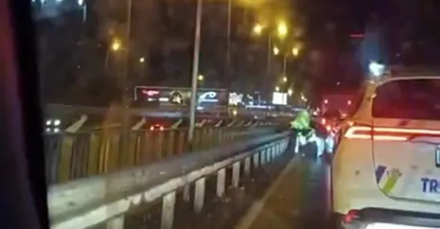 Esenyurt’ta aracını polisin üzerine alkollü sürücü tutuklandı