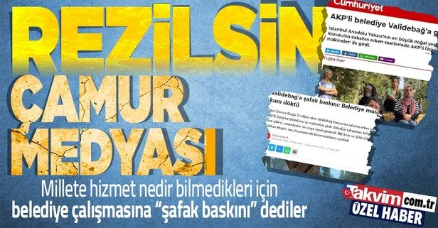 Fondaş medyadan Validebağ Korusu üzerinden algı operasyonu! Belediye çalışmasını baskın diye duyurdular