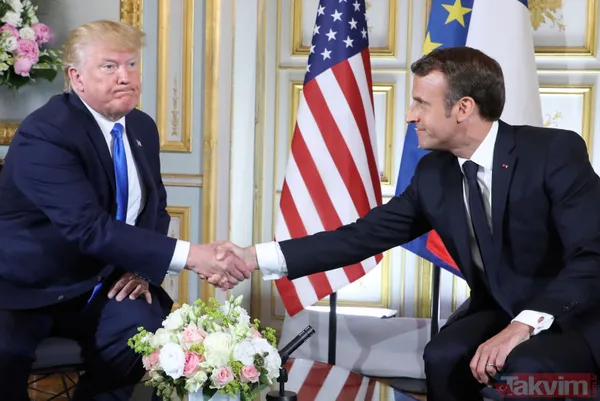 Trump - Macron zirvesine damga vuran görüntü! Elini öyle bir sıktı ki... - 7