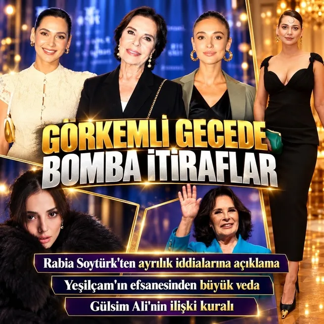 Görkemli gecede bomba itiraflar! Rabia Soytürk ve Gülsim Aliden romantik itiraf: Hülya Koçyiğit oyunculuğu bıraktı